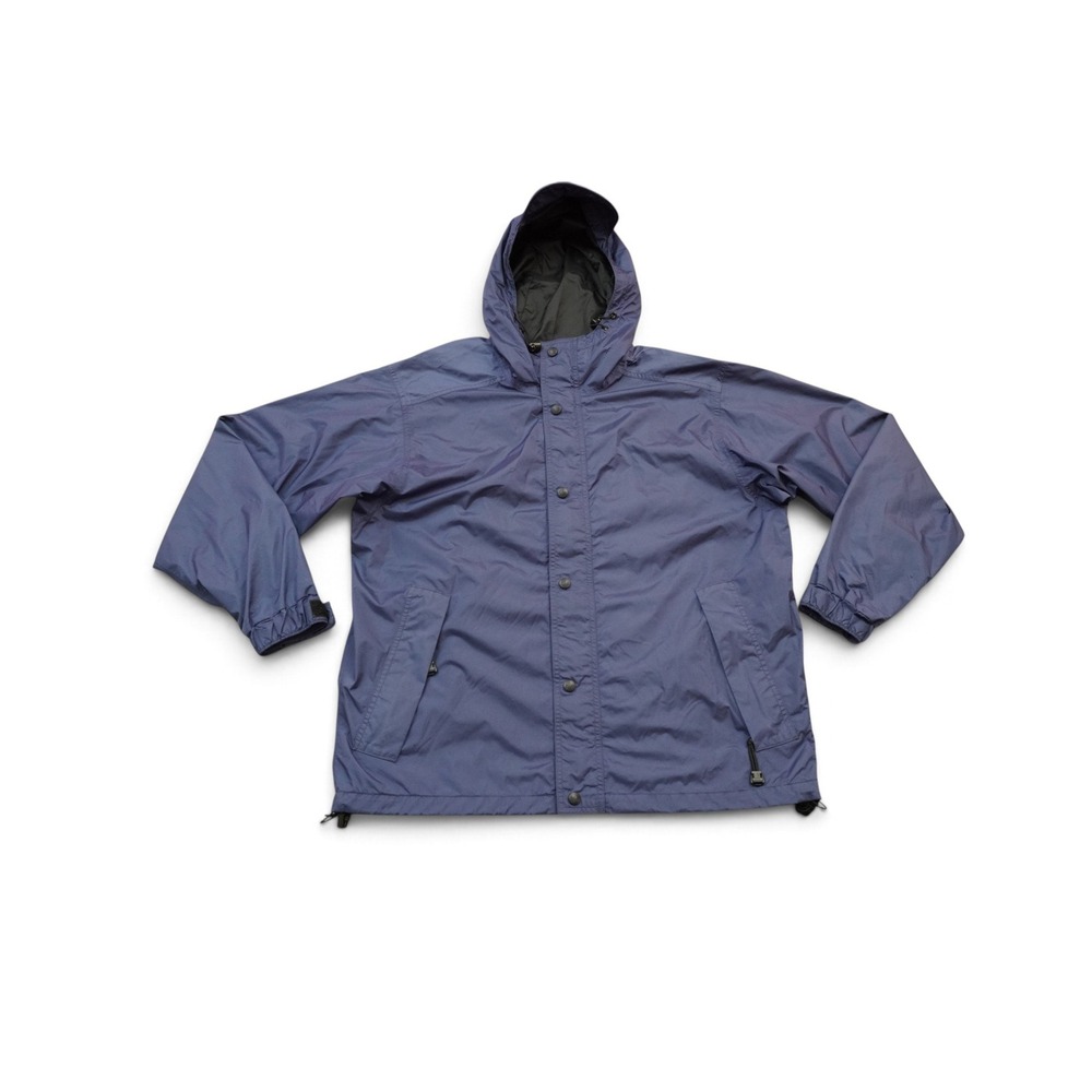 REI Gore-Tex Rain Jacket Mens M Blue Good Waterproof Hooded Hiking Shell 90s